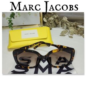 NWOT Authentic Marc Jacobs 625/S 086MA Havana With Carry Case And Dust Cloth